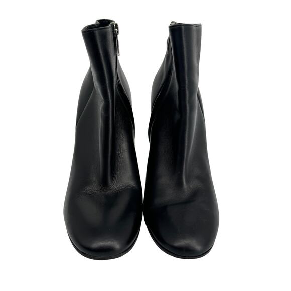 Gianvito Rossi Ankle Boots Almond Toe Leather Ankle Boots Black Size 38.5 - Picture 4 of 12